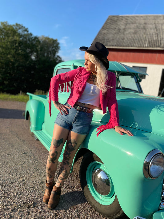 Rebell fransjacka rosa cerise