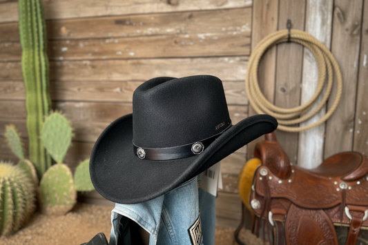 Stetson hatt woolfelt svart westernhatt