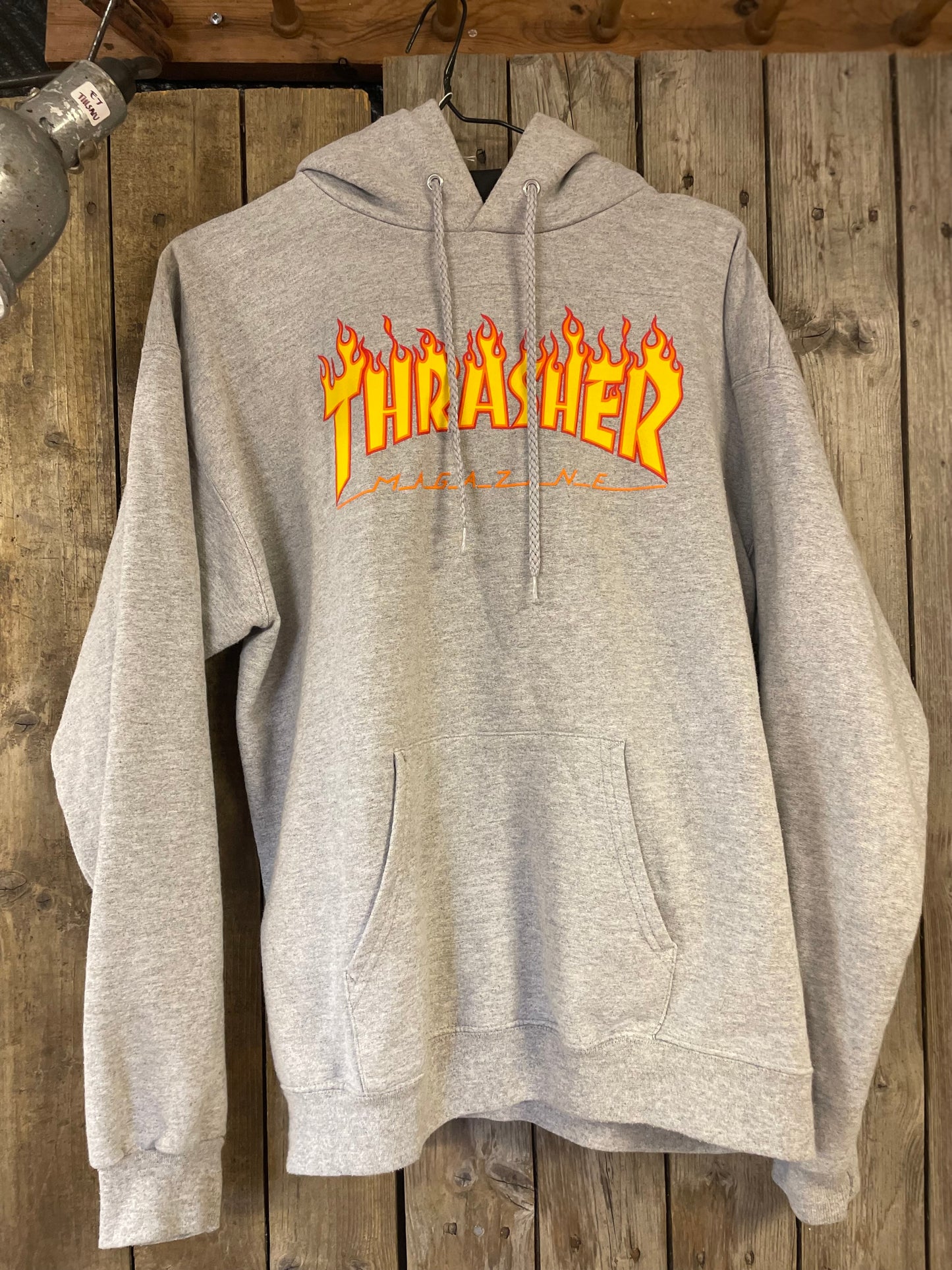 Vintage trasher hoodie grå medium