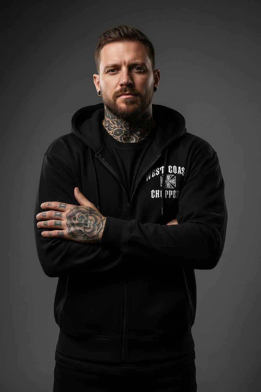 WCC   Iron Oversized zip hoodie svart