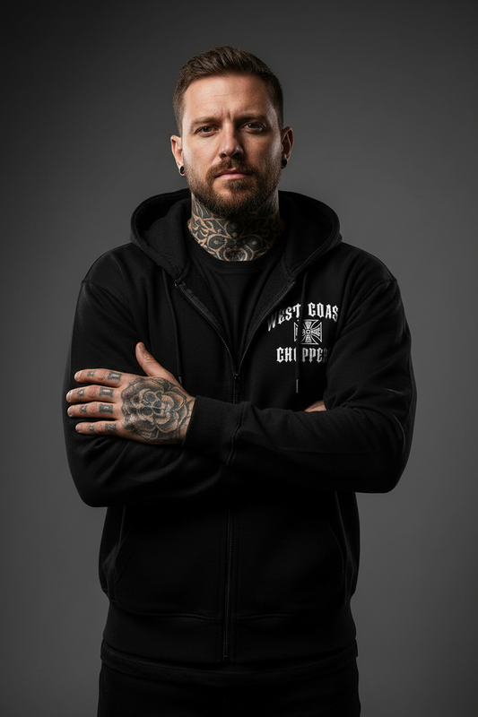 WCC Iron Oversized zip hoodie svart