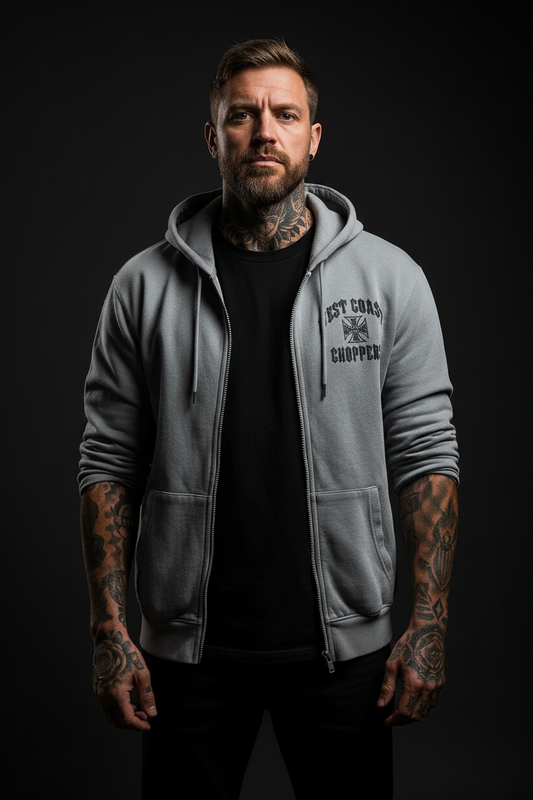 WCC Iron Oversized zip hoodie gray