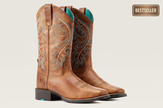 Ariat WMS Round Up Back Zip Western bruna dam boots