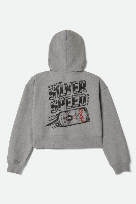 brixton coors light grå hoodie dam modell