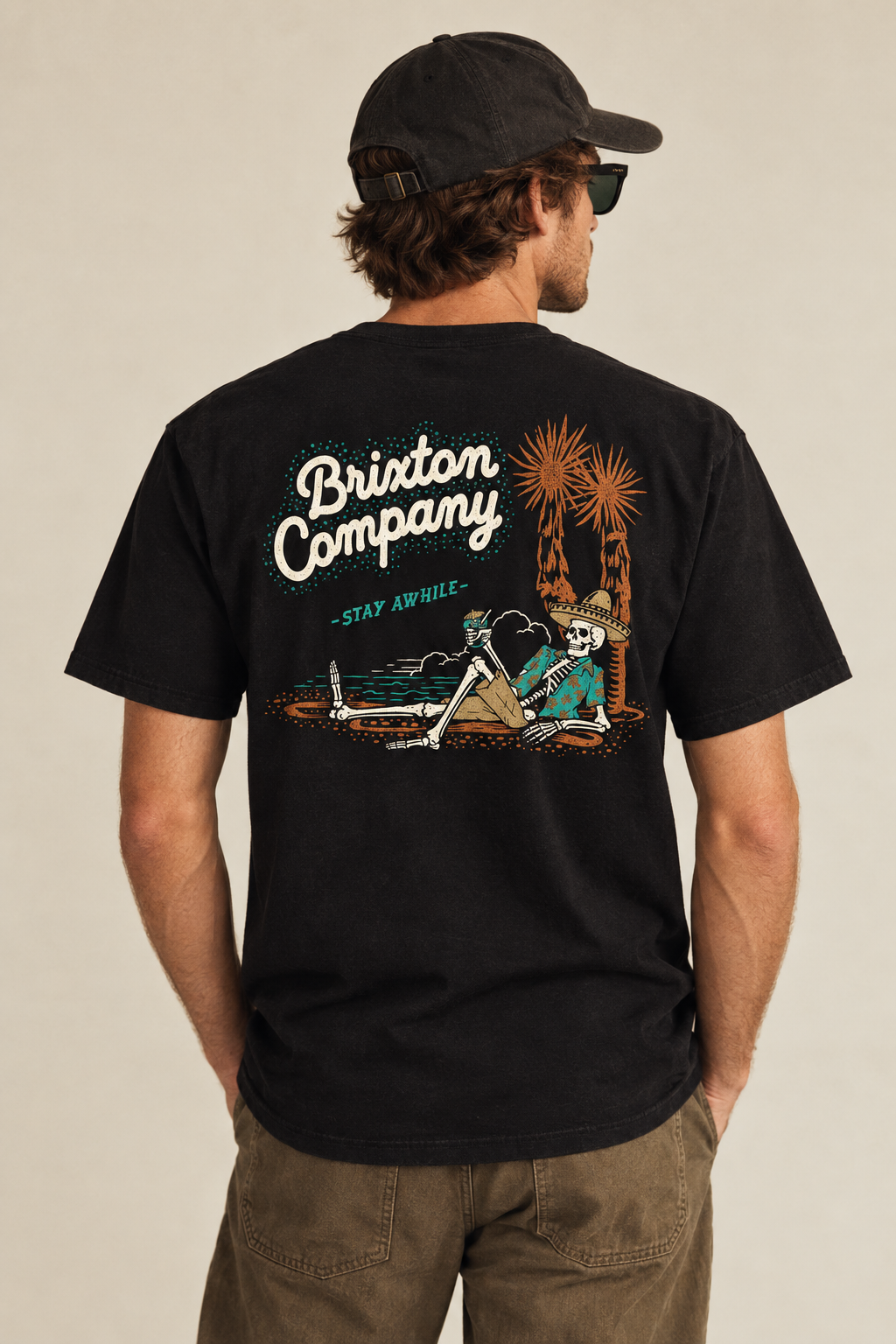 brixton stay alive svart tshirt unisex