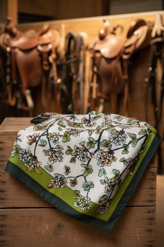Fjäril blomma scarf