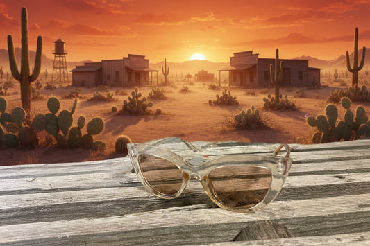 Rebell solglasögon beige cateyes