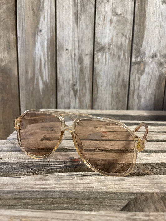 Rebell solglasögon beige pilot