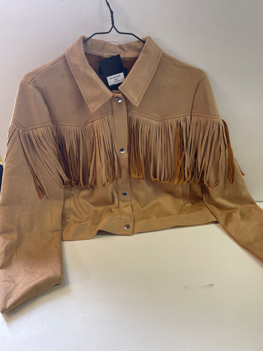 Rebell fransjacka ljus beige  dam