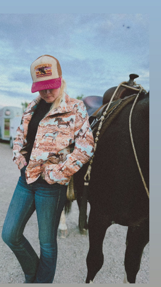 rebell usa jacka wildwest cowgirl print