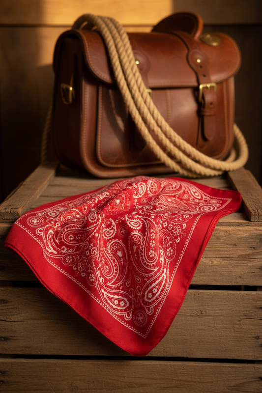 Röd klassisk paisley scarf