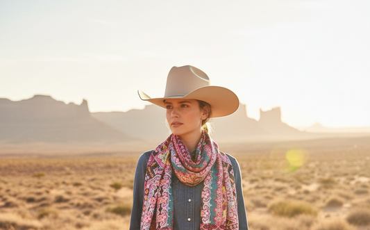 Rosa boho wild rag scarf