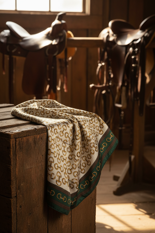 Vit hästbit scarf