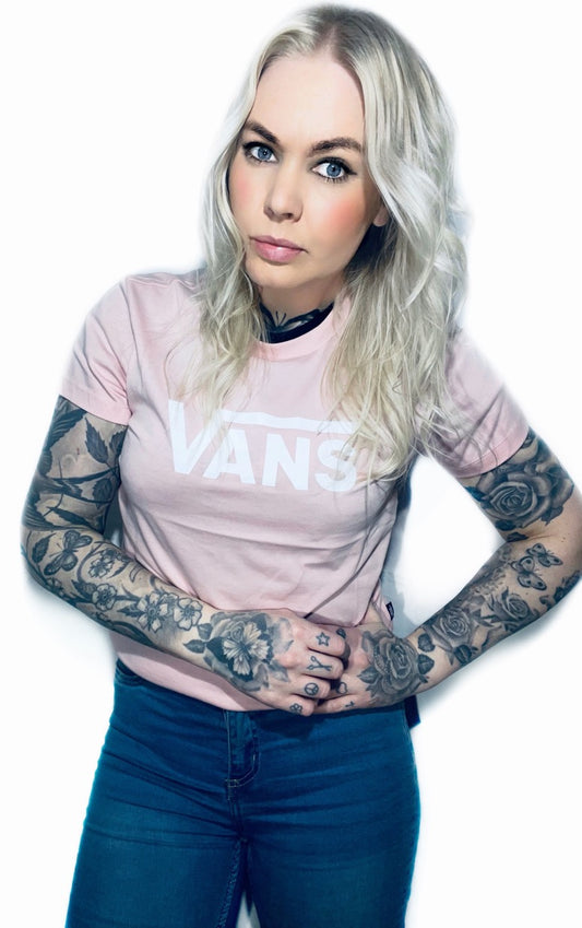 Vans Tshirt ljusrosa bas dammodell