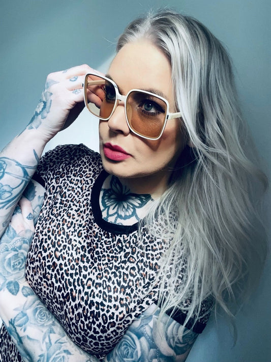 Rebell solglasögon 70tal beige brunt glas 1 unisex