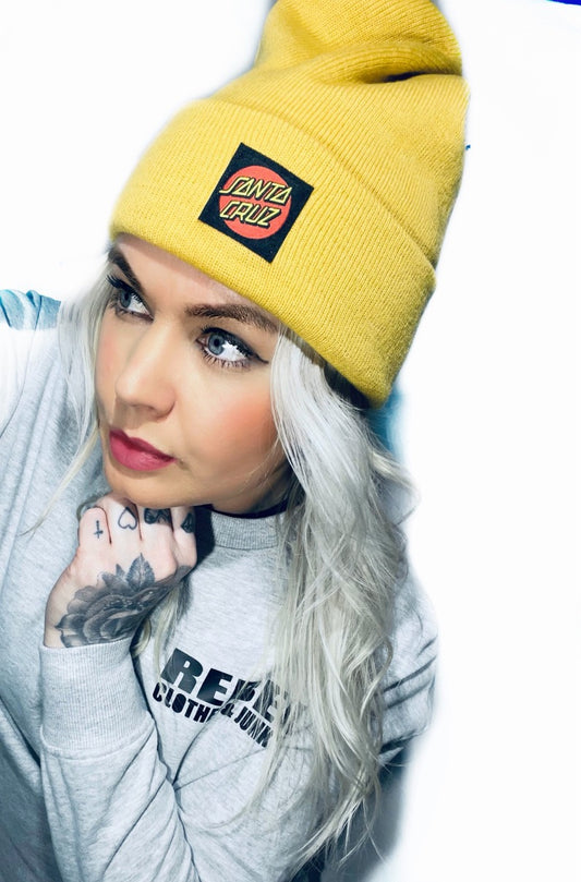 Santa Cruz Beanie Classic Label senapsgul  mössa