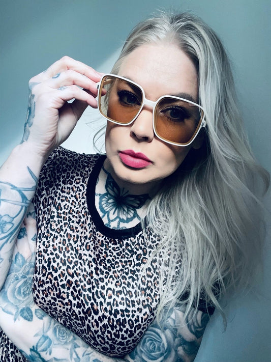 Rebell solglasögon 70tal beige brunt glas 1 unisex