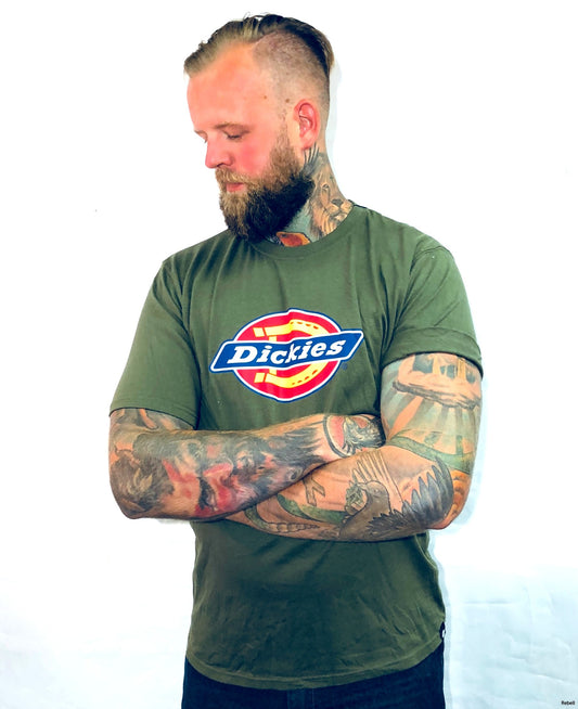 Dickies tshirt Olive Grön bas horseshoe unisex
