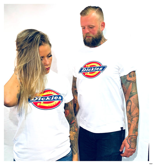 Dickies tshirt vit bas horseshoe unisex