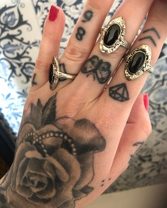 rebell Ring svart onesize