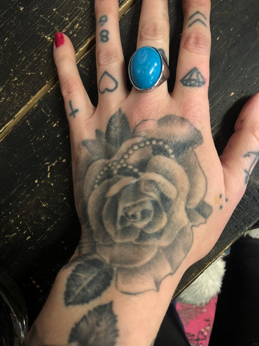 rebell Ring turkos sten unisex