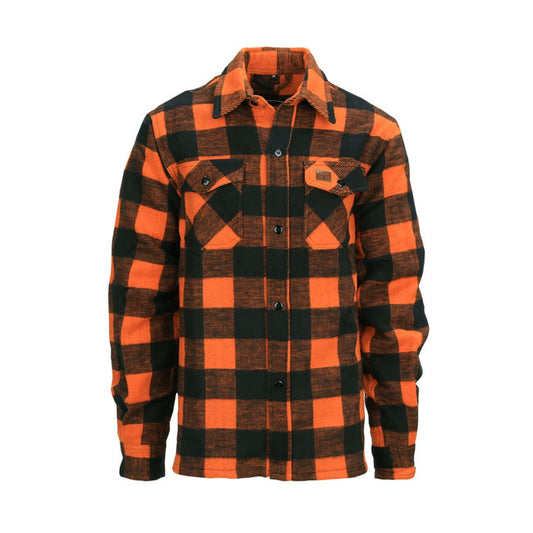 rebell mcs Flanell skjortjacka orangesvart unisex