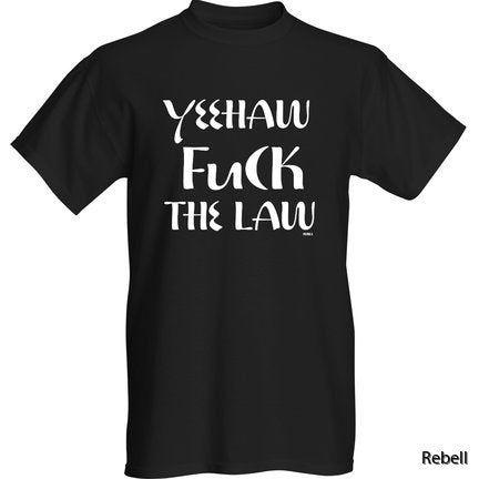 Rebell Tshirt FUCK LAW svart unisex