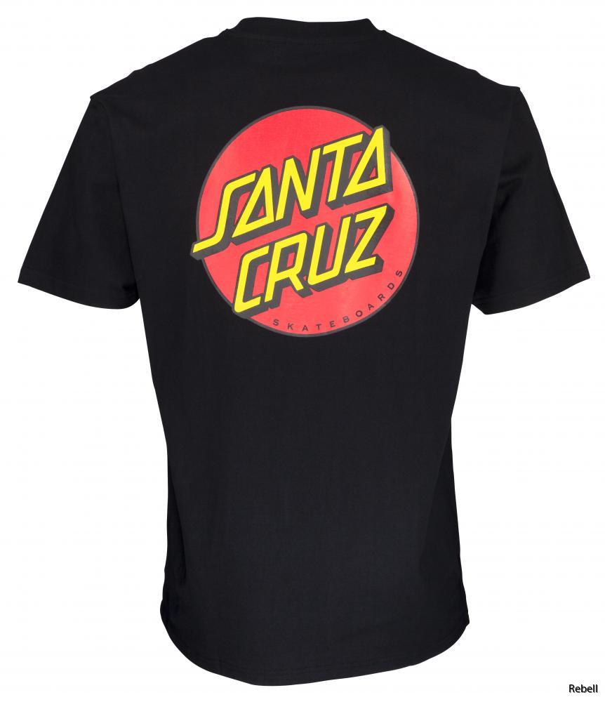 Santa cruz Tshirt classic tryck fram & ibak svart unisex