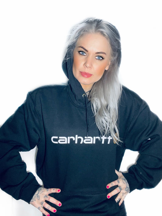 CARHARTT SIGNATURE LOGO HOODED SWEATSHIRT