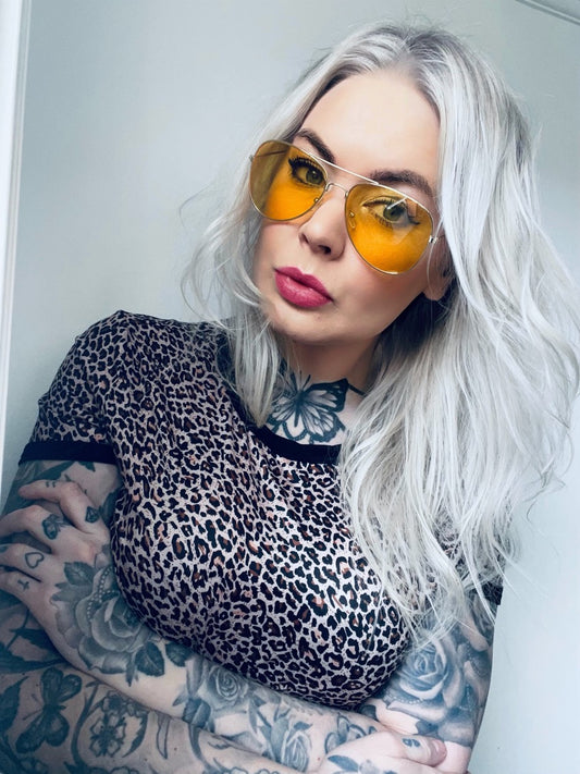 Rebell solglasögon pilot- gult glas klassiska 6 unisex